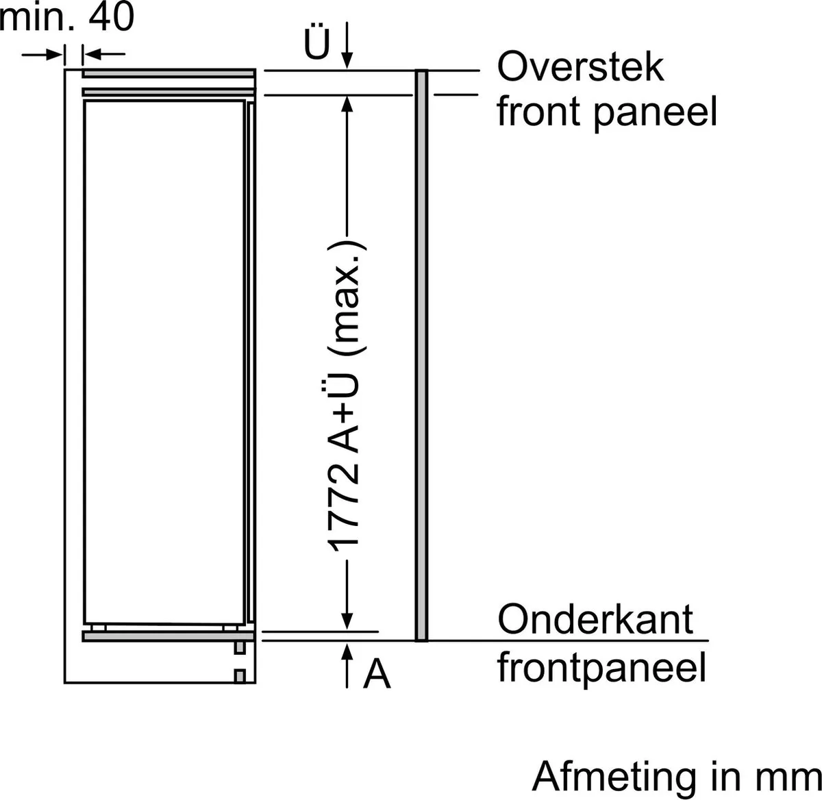 Bosch Serie 4 KIR81VFE0 Inbouwkoelkast 310L - Vlakscharnier - 2 Groentelades - afbeelding 6 van 6
