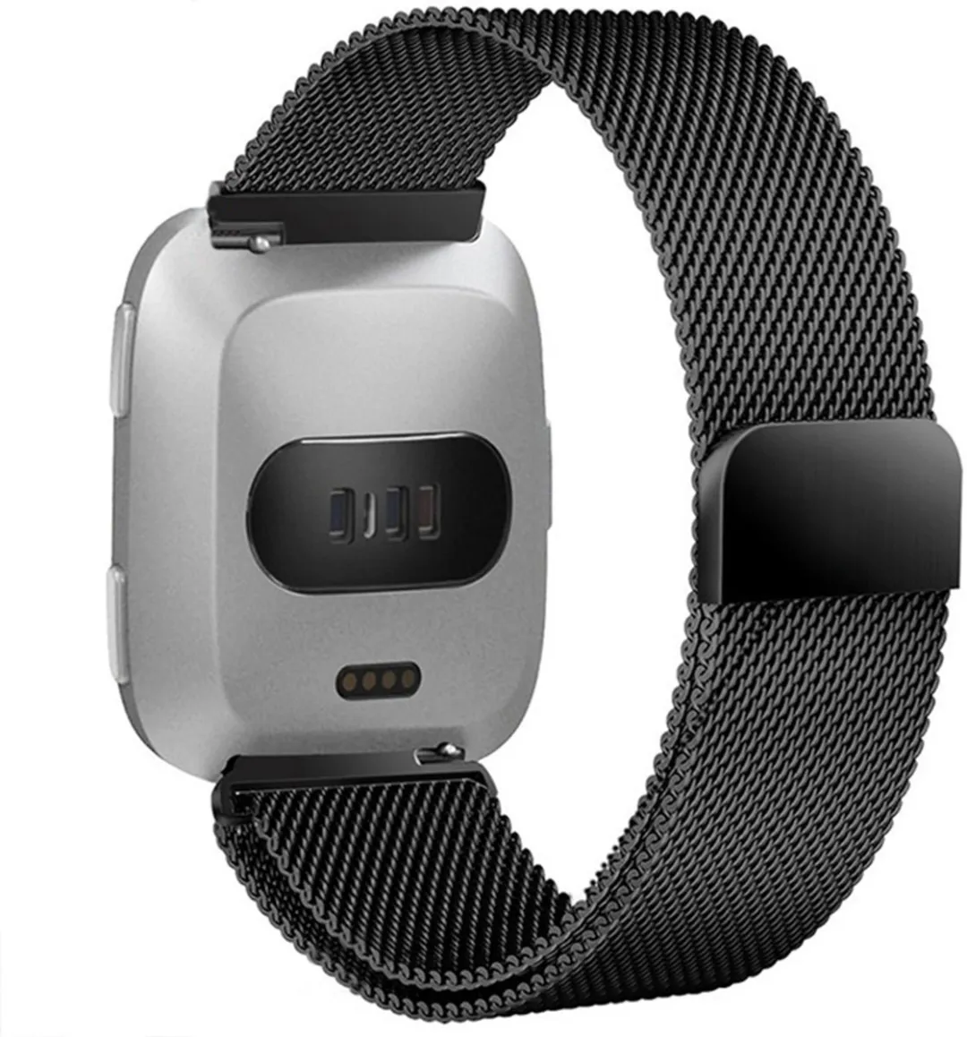 Imoshion Milanees Watchband Zwart - Fitbit Versa 2/Lite