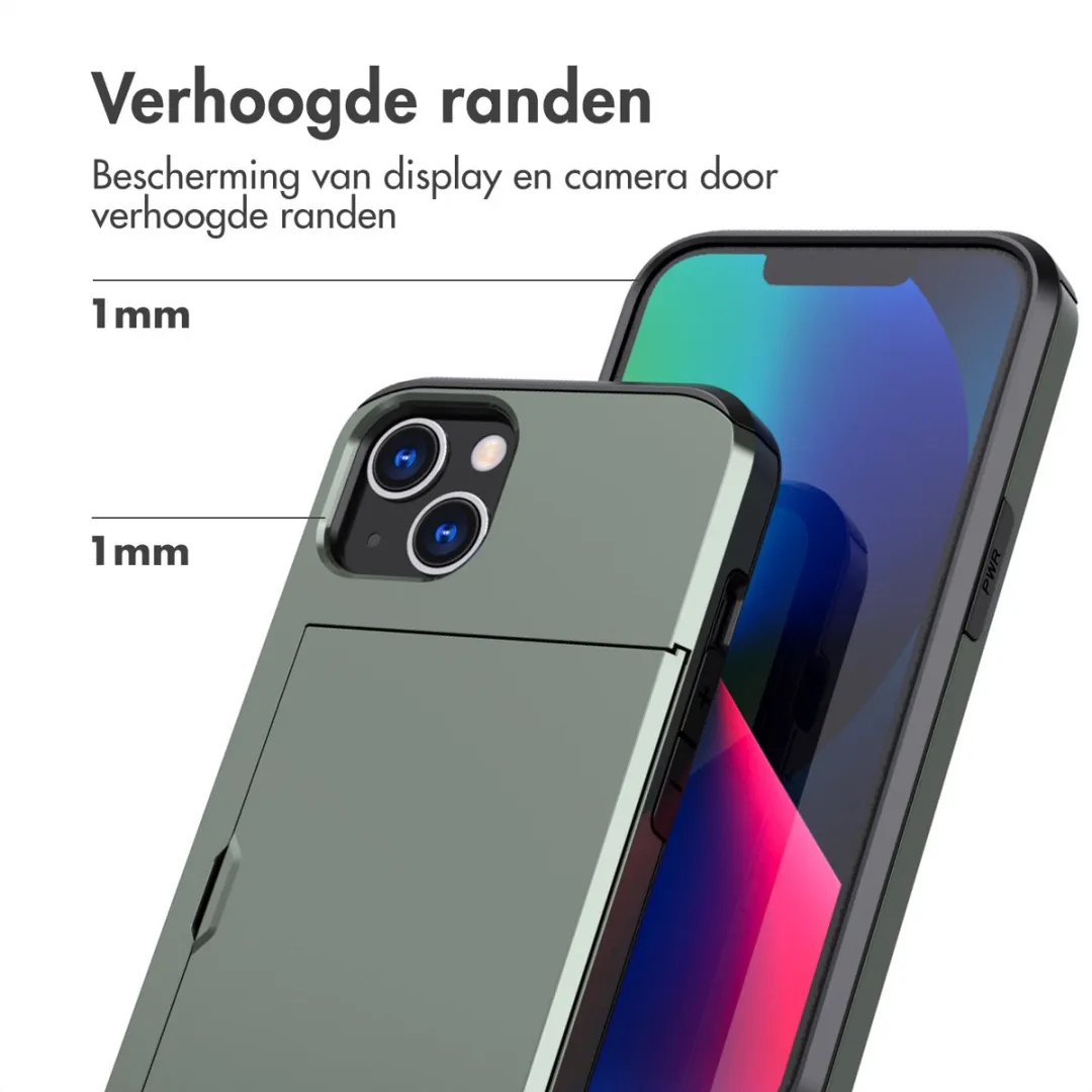 Imoshion Hoesje iPhone 13 Donkergroen - 2 Pasjes