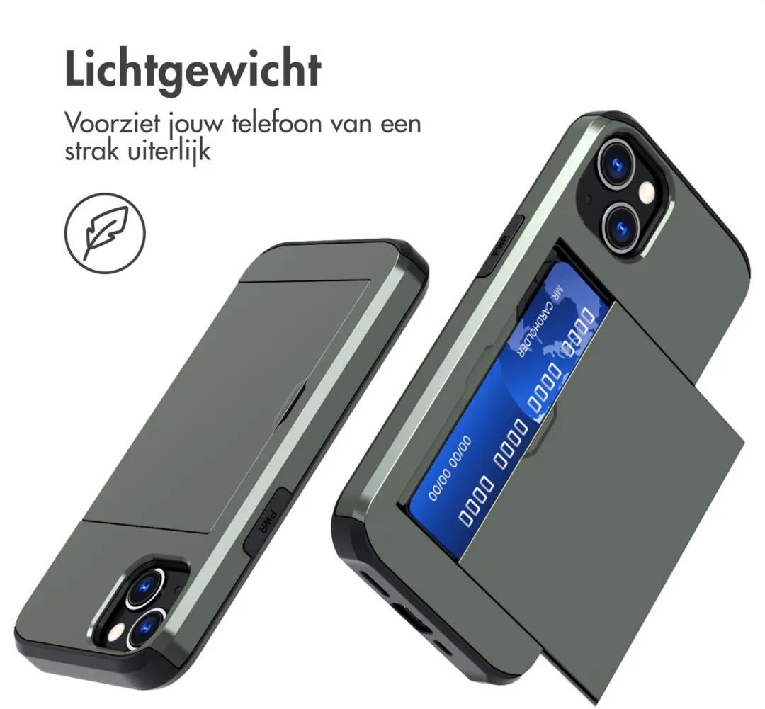 Imoshion Hoesje iPhone 13 Donkergroen - 2 Pasjes