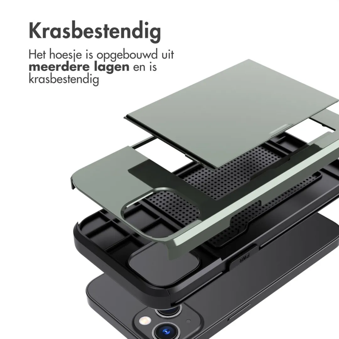 Imoshion Hoesje iPhone 13 Donkergroen - 2 Pasjes - afbeelding 6 van 6
