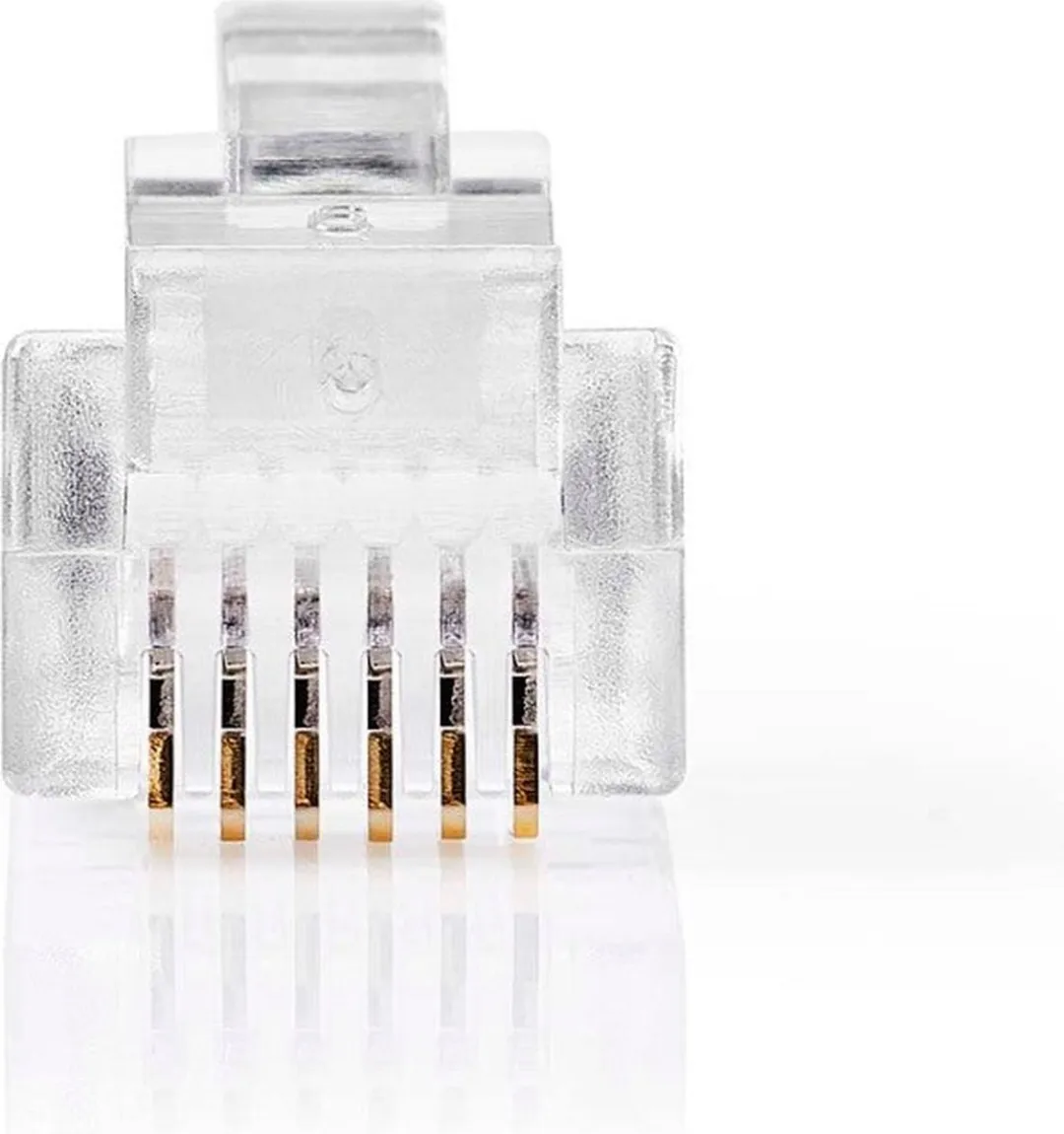 Nedis CTGB90933TP Telecom-Connector RJ12 - 10 Stuks - Goud Verguld