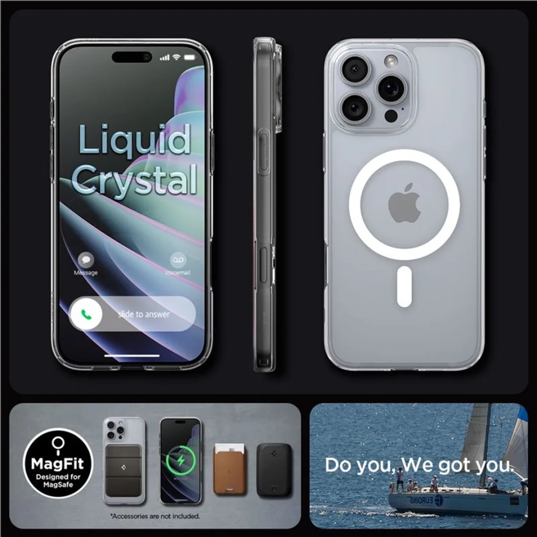 Spigen Crystal Flex MagFit Hoesje iPhone 16 Pro Max - Transparant - afbeelding 6 van 6