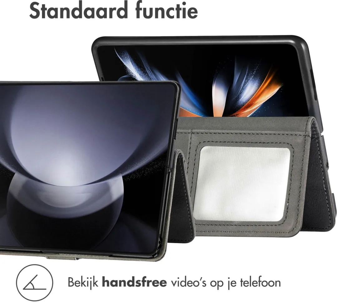 imoshiion Hoesje Samsung Galaxy Z Fold 6 - 3 Pasjes - Zwart