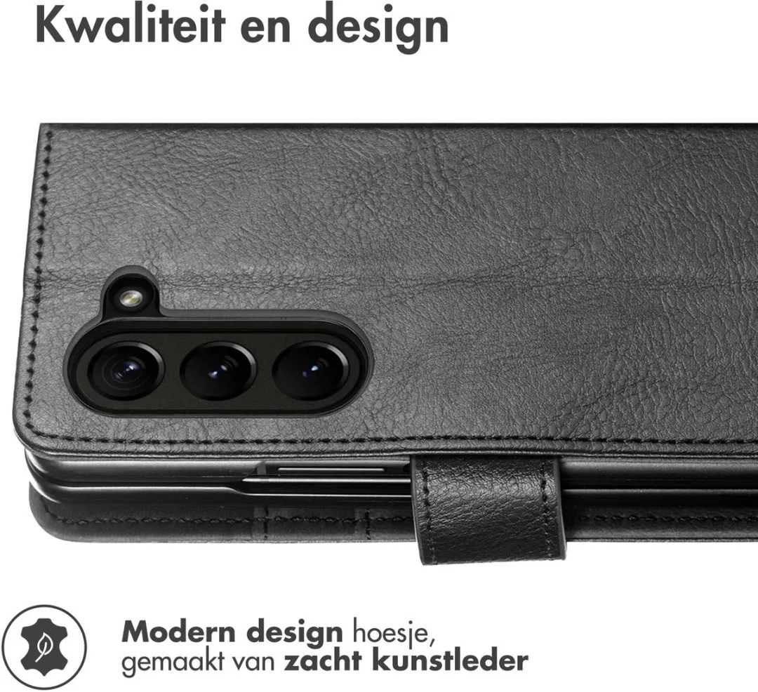 imoshiion Hoesje Samsung Galaxy Z Fold 6 - 3 Pasjes - Zwart