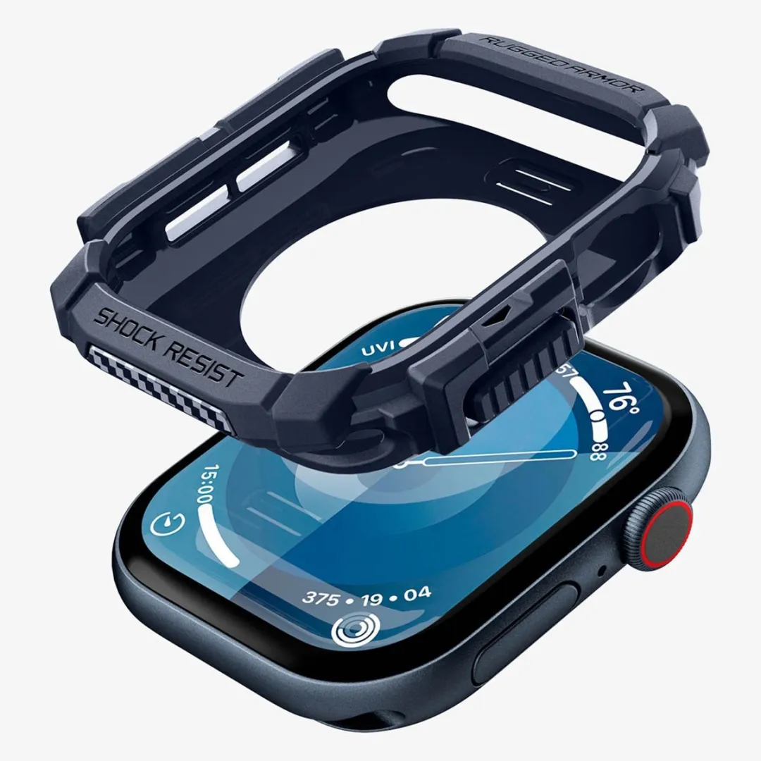 Spigen Rugged Armor Hoesje Apple Watch 10 42mm - Marineblauw