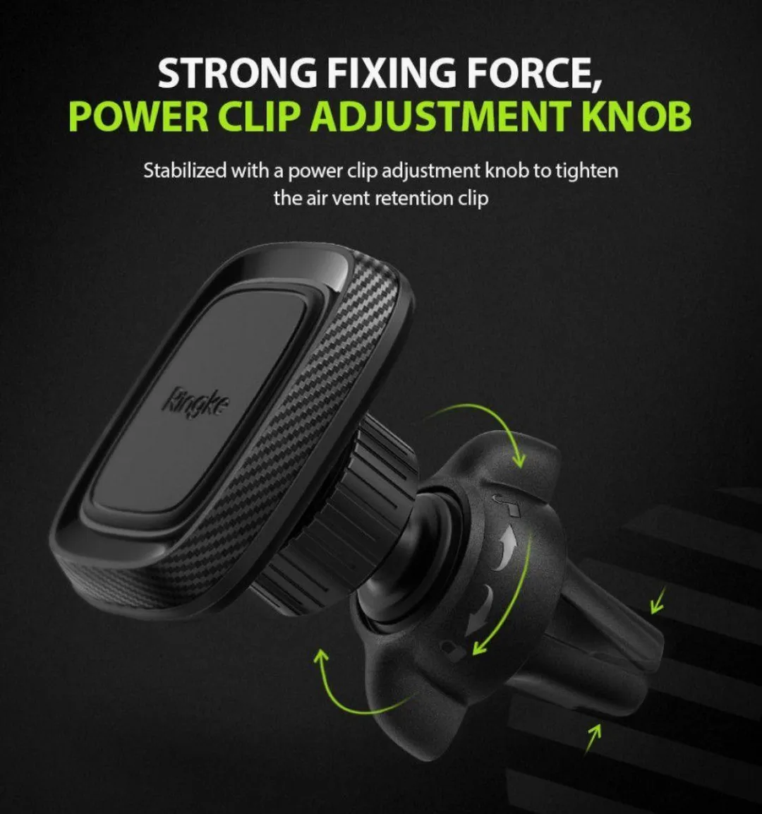 Ringke Power Clip Telefoonhouder Zwart