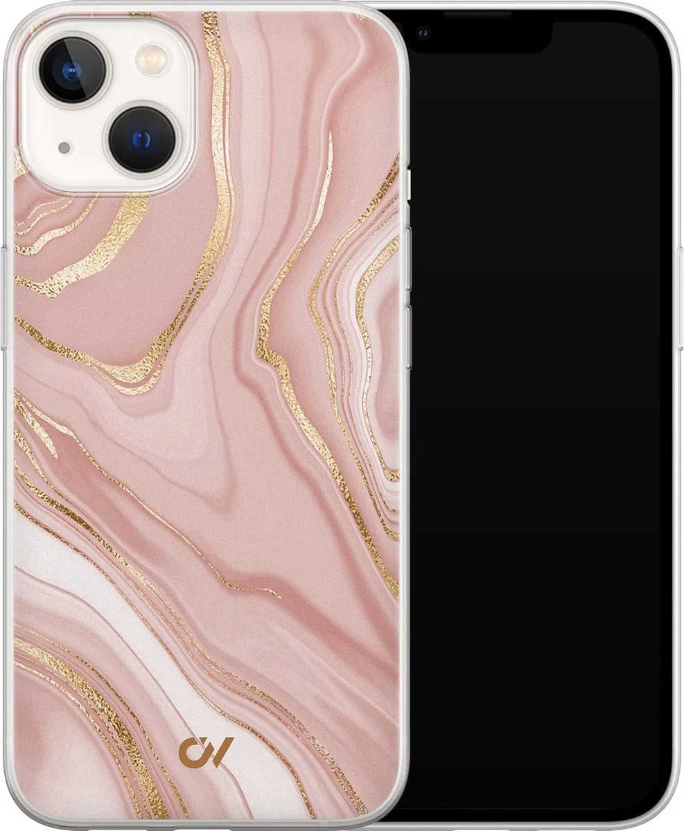 Casevibes Hoesje iPhone 13 Rose Marble - A/13/UV/013