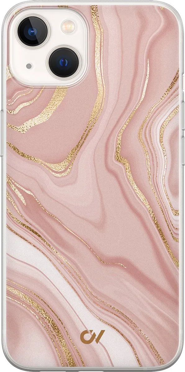 Casevibes Hoesje iPhone 13 Rose Marble