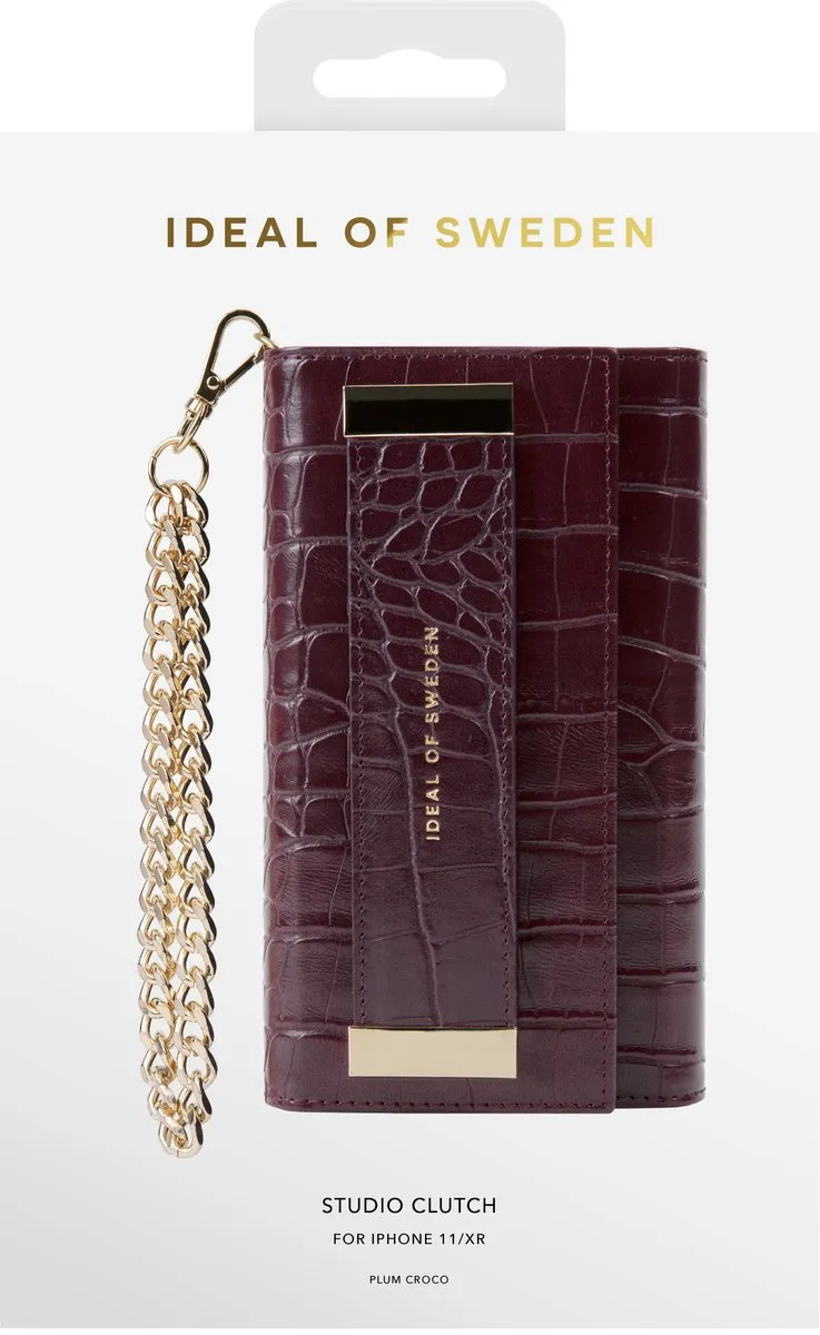 iDeal of Sweden Studio Clutch iPhone 11/XR - 3 Pasjes - Paars Croco - IDSTCAW20-1961-238 - afbeelding 2 van 6