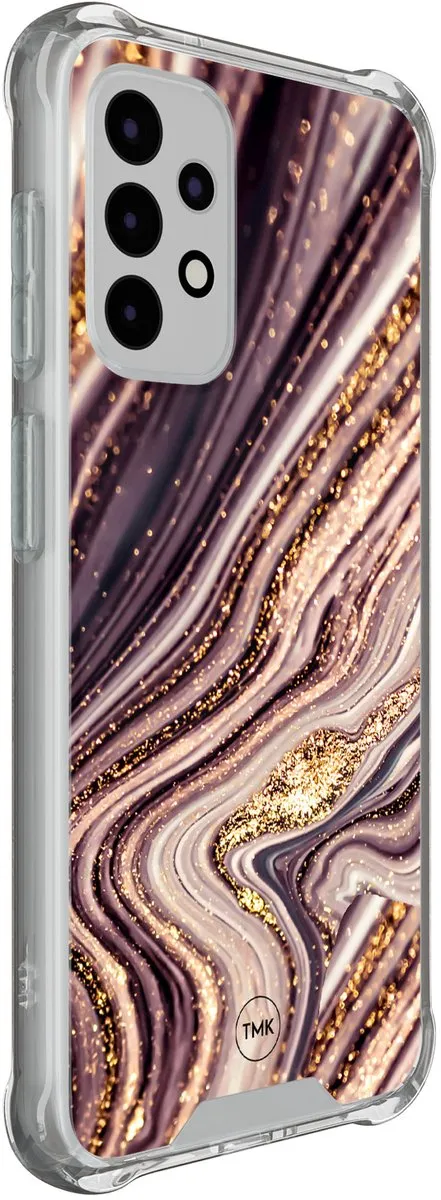 Casevibes Shockproof Hoesje Samsung Galaxy A52 5G - S/A52s/S/026 - Roze/Goud