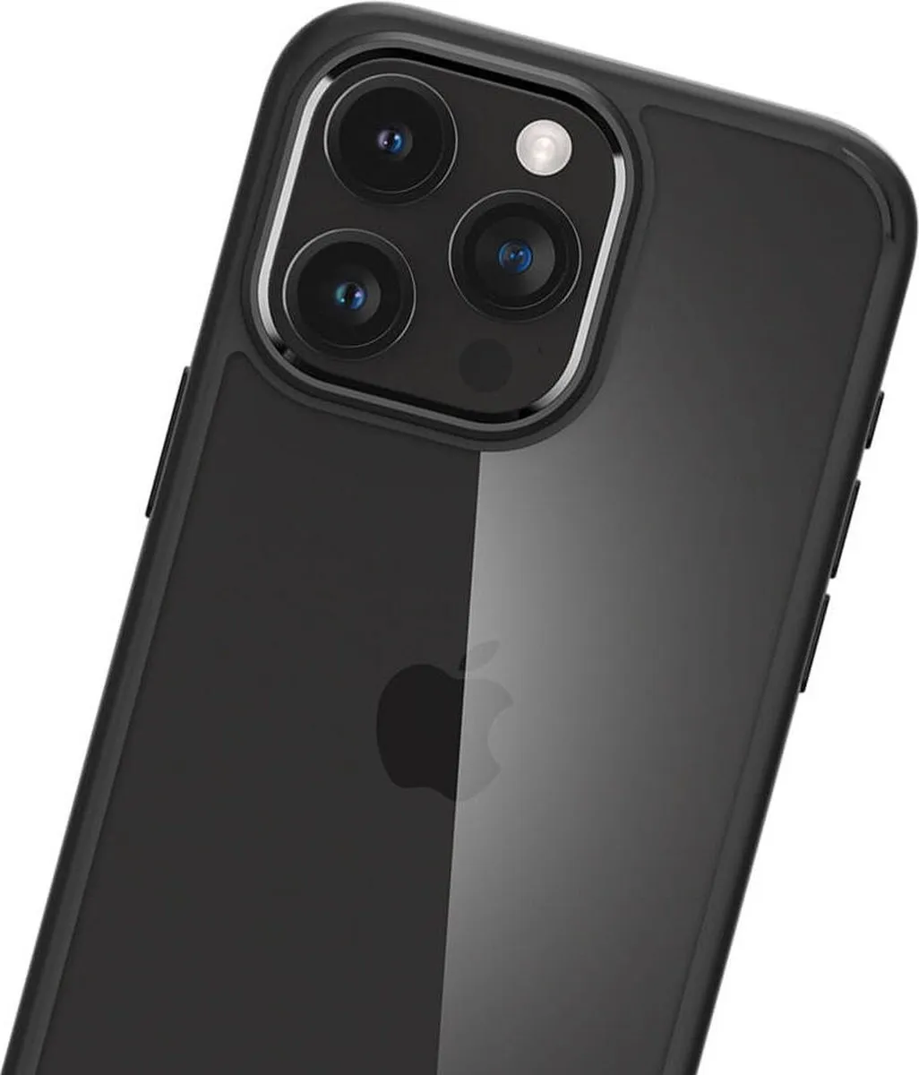 Spigen Crystal Hybrid 8809896747585 Hoesje - iPhone 15 Pro Max - Matte Zwart