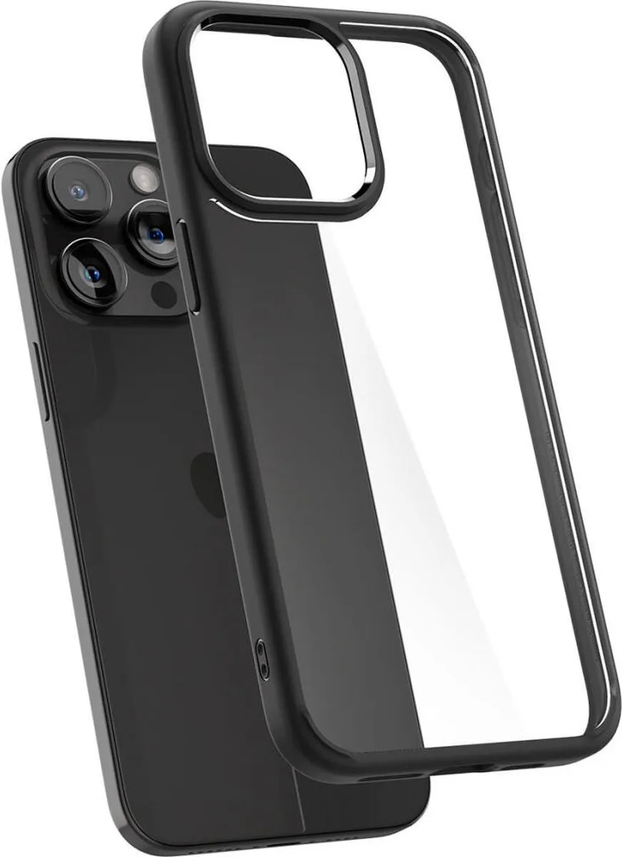 Spigen Crystal Hybrid 8809896747585 Hoesje - iPhone 15 Pro Max - Matte Zwart