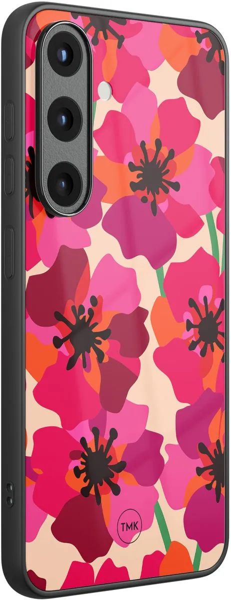 Casevibes Samsung Galaxy S25 Hoesje - Roze Pink Floral Bliss