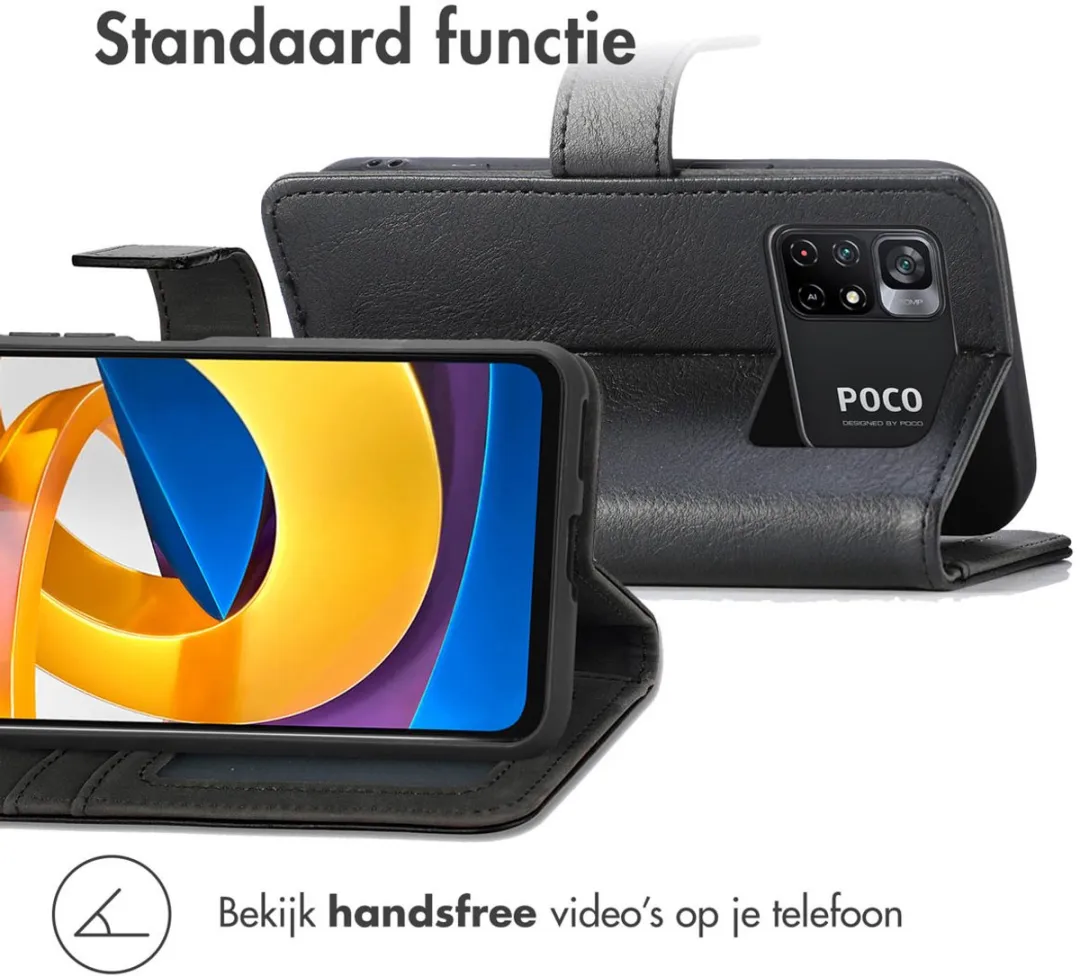 Imoshion Hoesje Xiaomi Poco M4 Pro 5G - 3 Pasjes - Zwart - afbeelding 6 van 6