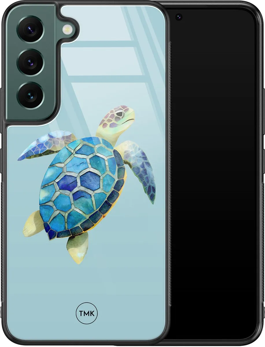 Casevibes Hoesje Samsung Galaxy S22 Schildpad - Blauw