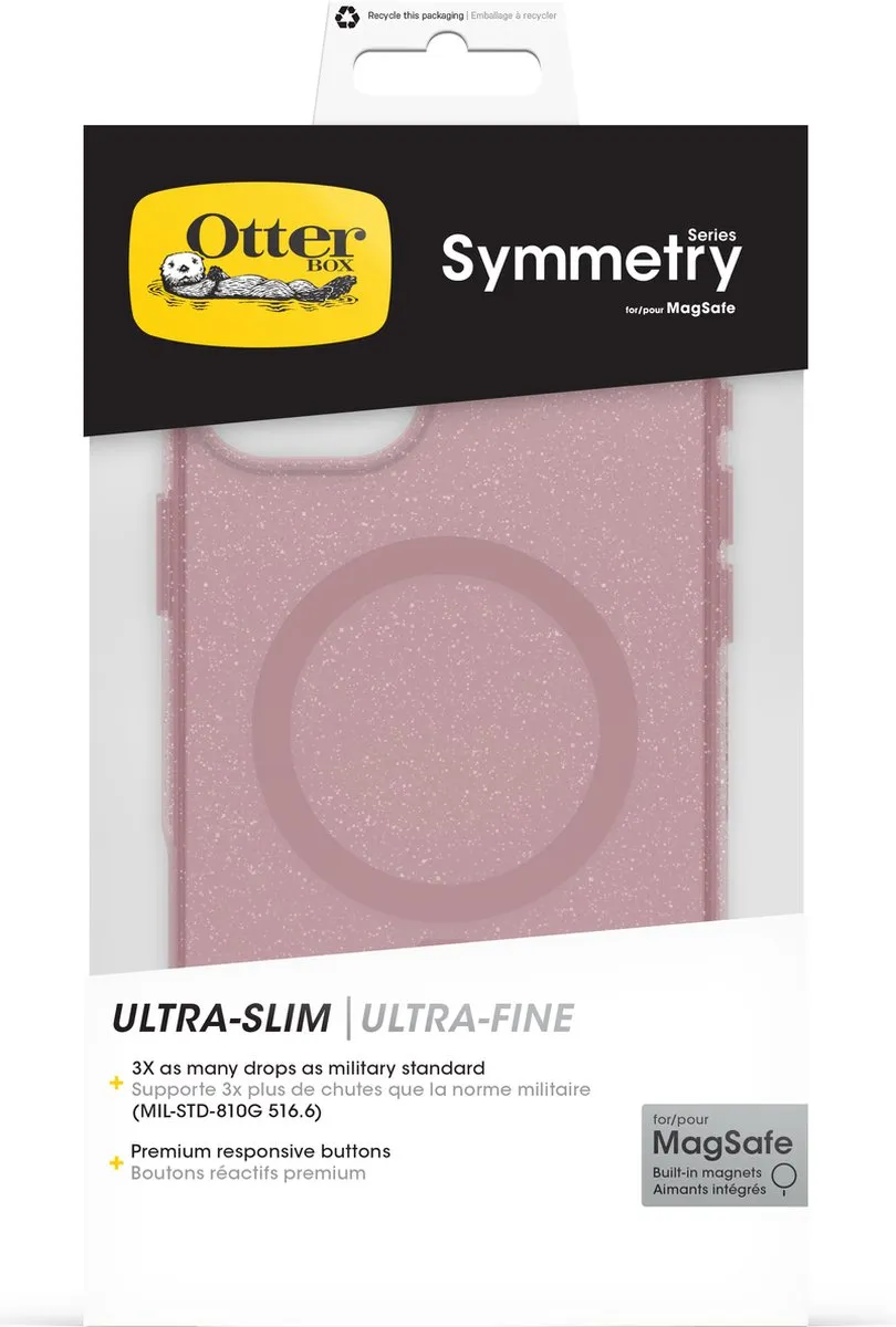 OtterBox Symmetry Clear Mag iPhone 16 Plus Hoesje - 77-96360 - Thimble Berry Pink