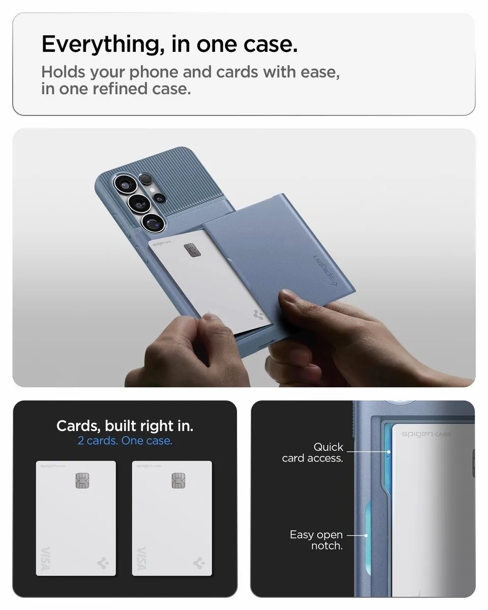 Spigen Slim Armor CS Backcover S26 Ultra - Lichtblauw - 8800337243567