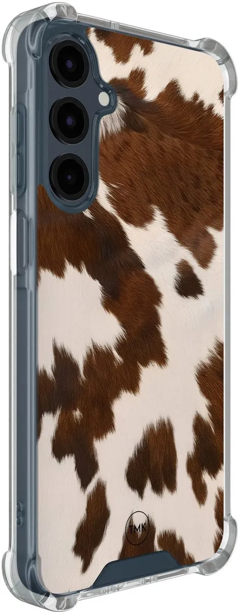 Casevibes Shockproof Hoesje Samsung Galaxy A16 - Cow Vibe - Bruin
