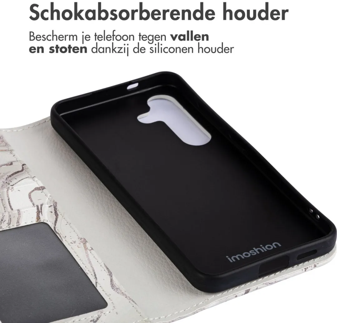 imosHion Hoesje Samsung Galaxy S24 - Sandy Marble - 3 Pasjes