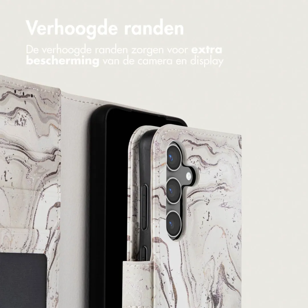 imosHion Hoesje Samsung Galaxy S24 - Sandy Marble - 3 Pasjes