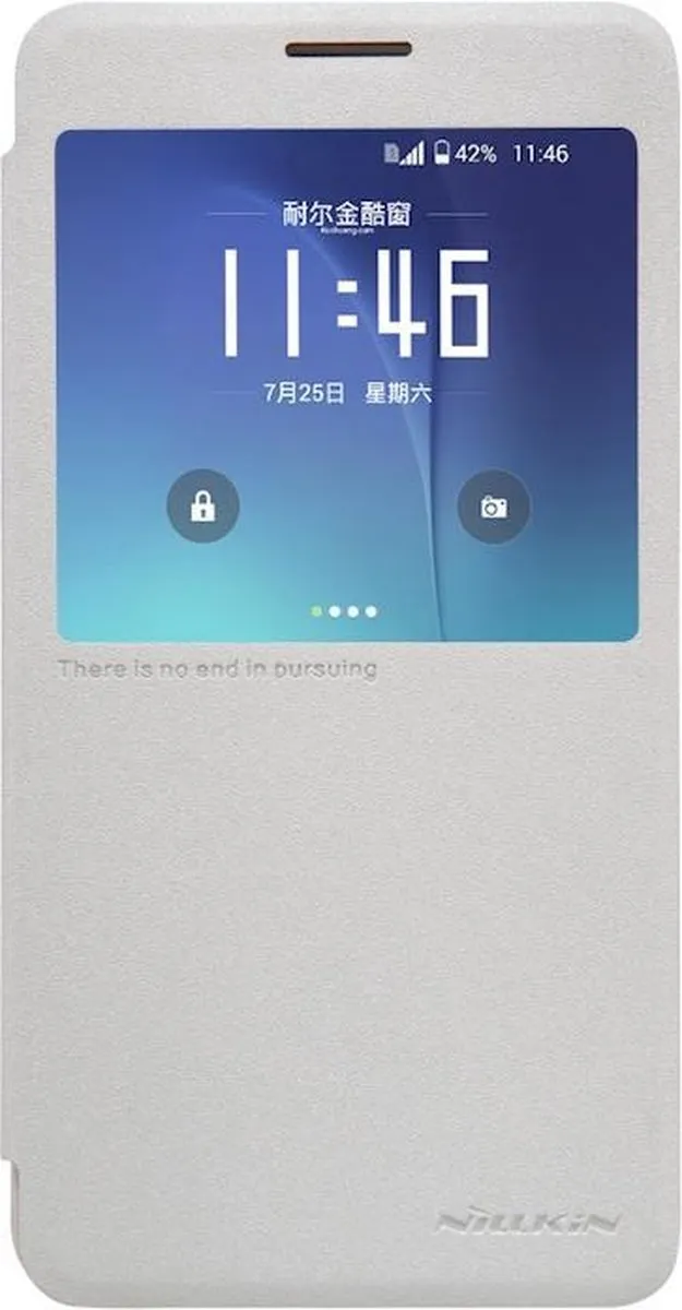 Nillkin Fresh Series PU Leather S-View Hoesje - Samsung Galaxy Note5 - Wit - afbeelding 2 van 6