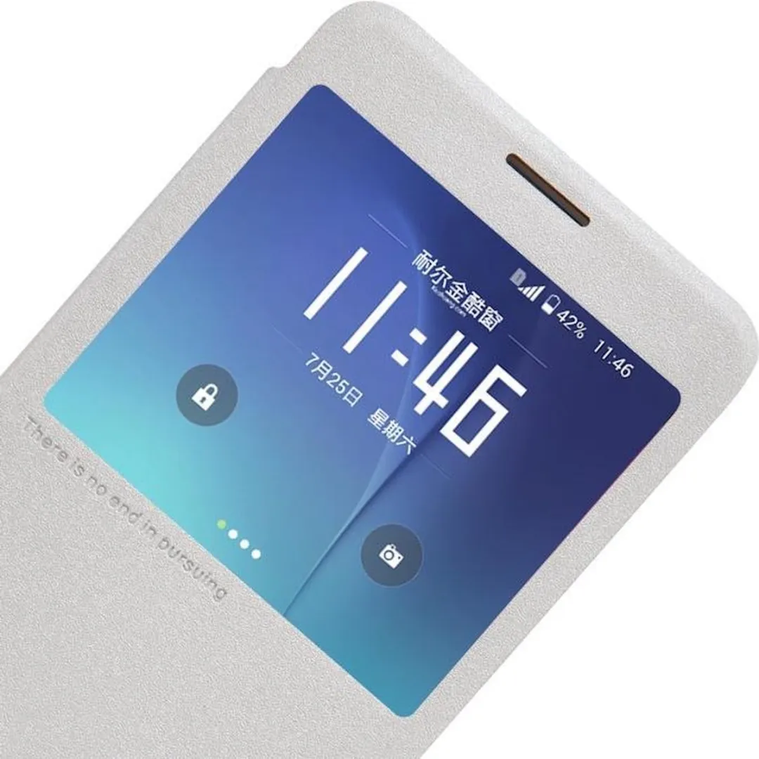 Nillkin Fresh Series PU Leather S-View Hoesje - Samsung Galaxy Note5 - Wit - afbeelding 6 van 6