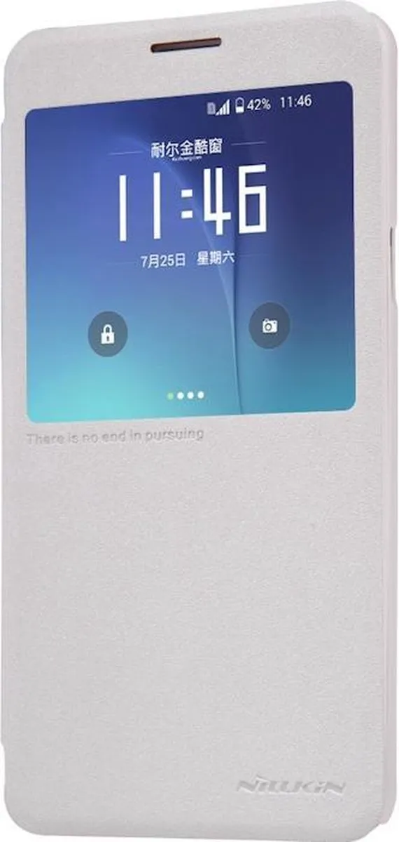 Nillkin Fresh Series PU Leather S-View Hoesje - Samsung Galaxy Note5 - Wit - afbeelding 4 van 6