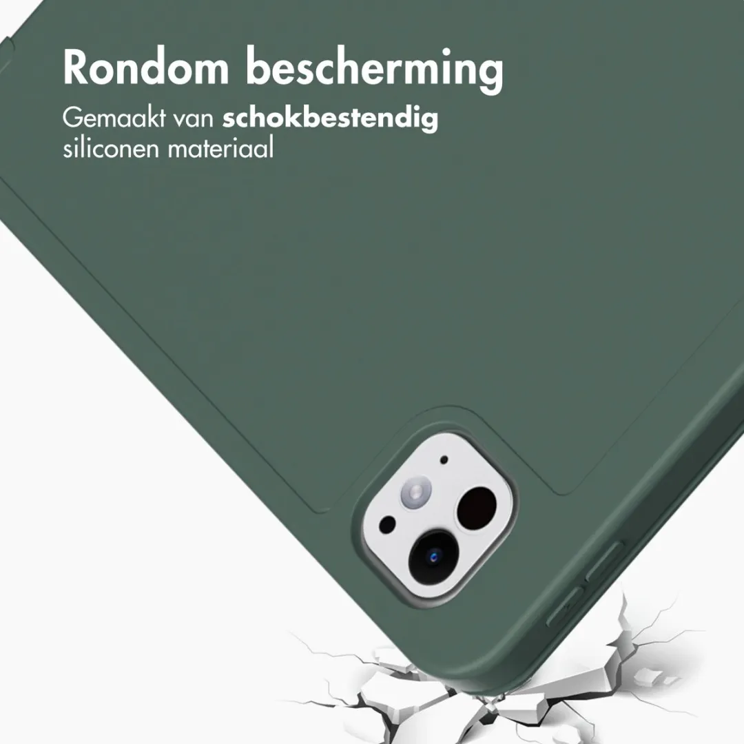 Accezz Tablethoes SH00080141 - Apple iPad Pro 13 2024/2025 - Donkergroen
