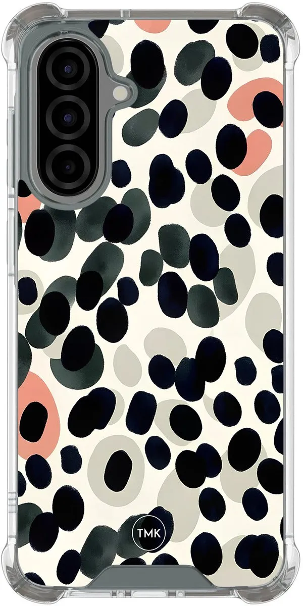 Shockproof hoesje geschikt voor Samsung Galaxy A57 - Modern dots - Schokbestendig - Verhoogde randen - TPU case - Extra Sterke Back Cover - Gestipt - Transparant, Multi