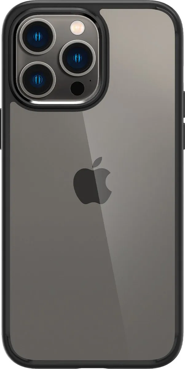 Spigen Crystal Hybrid iPhone 14 Pro Hoesje ACS04669 - Transparant Zwart
