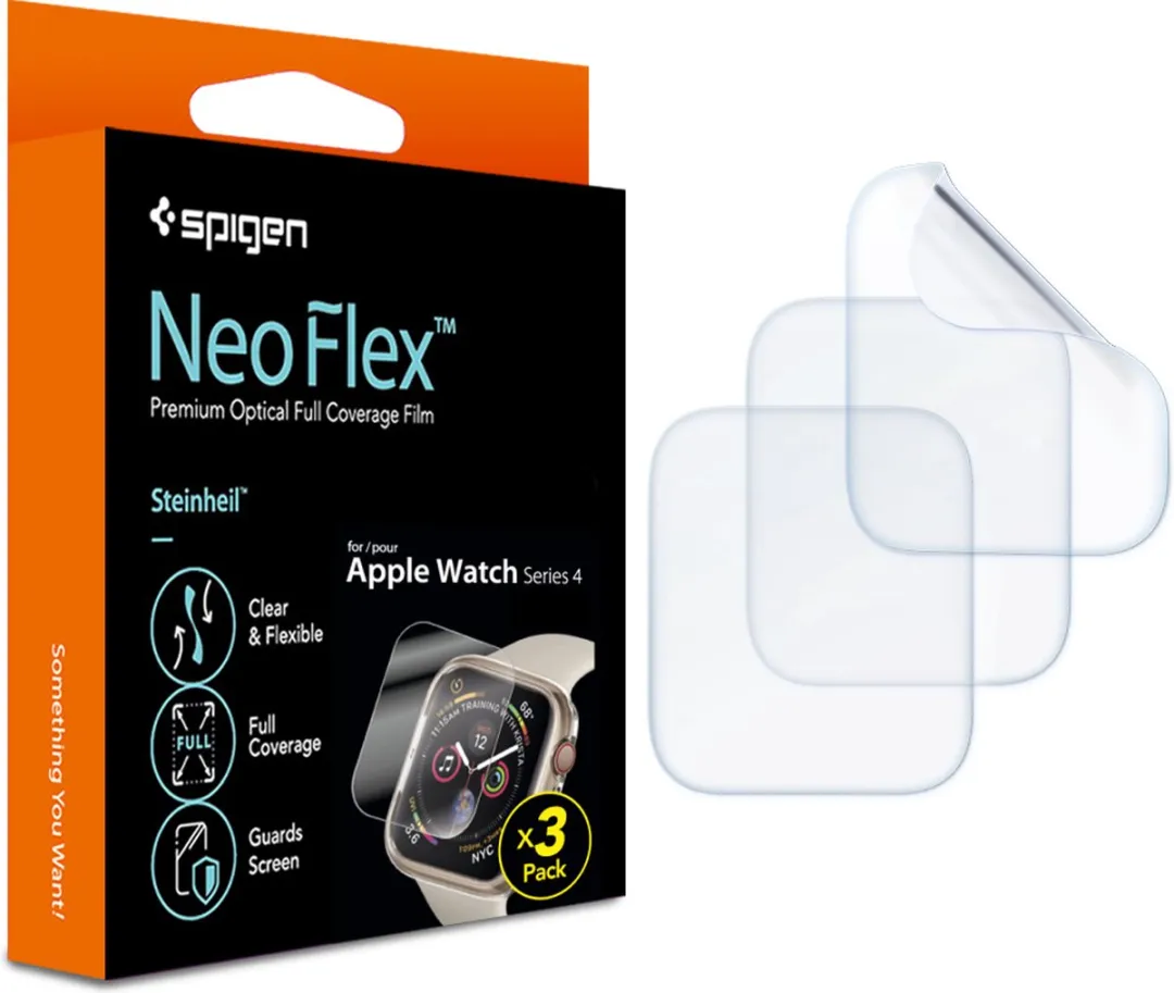 Spigen Neo Flex Screenprotector Apple Watch 40/41mm - 3 Stuks - Transparant