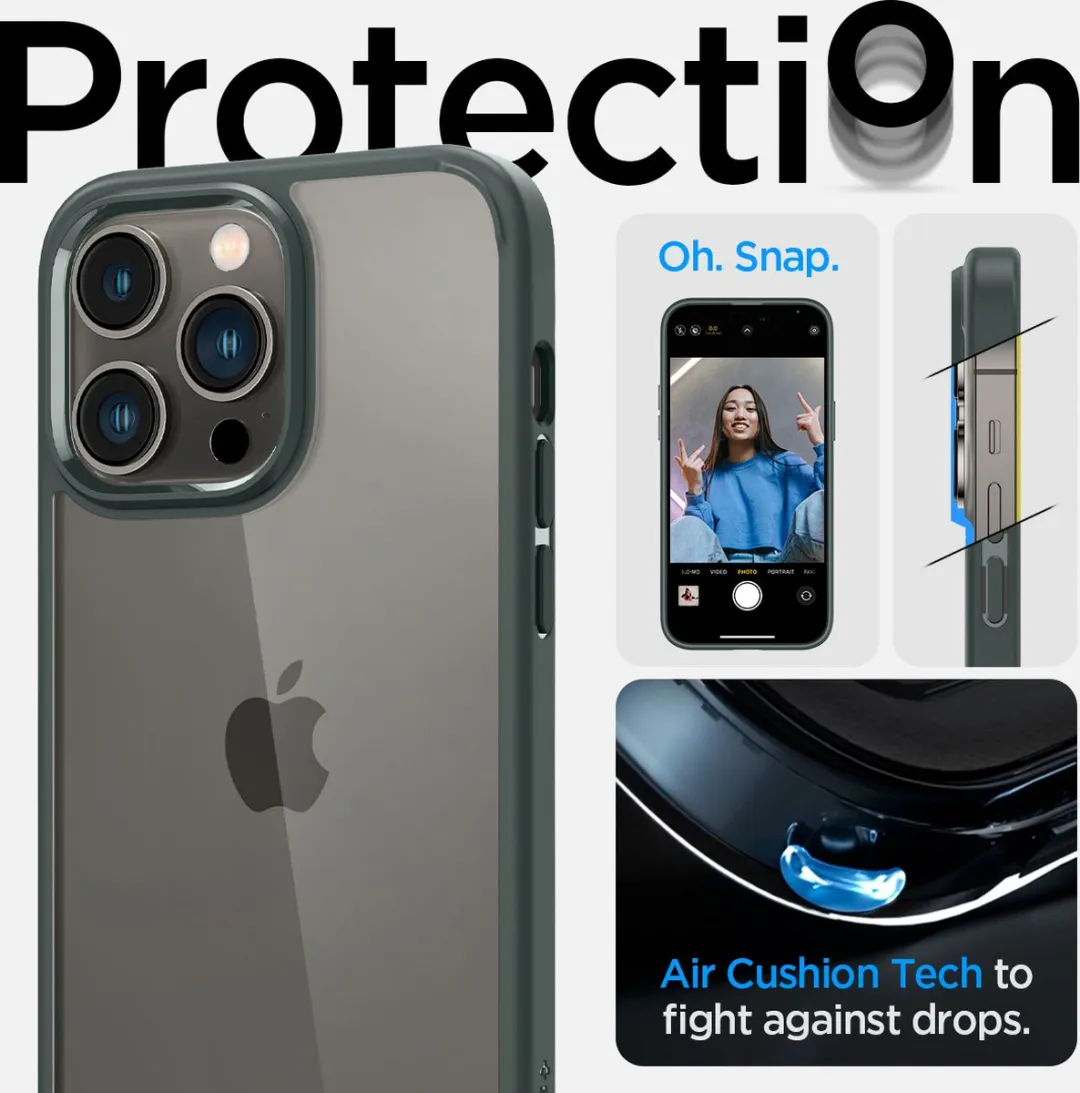 Spigen Ultra Hybrid ACS04966 iPhone 14 Pro Hoesje - Groen - afbeelding 6 van 6