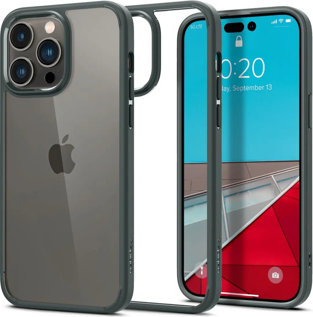 Spigen Ultra Hybrid ACS04966 iPhone 14 Pro Hoesje - Groen