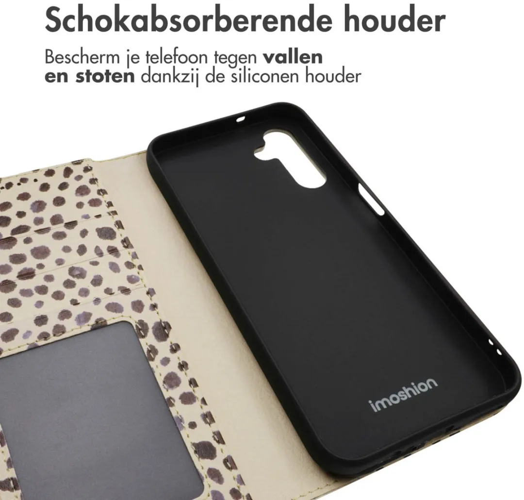 Imoshion Samsung Galaxy A14 Hoesje - Black And White Dots - 3 Pasjes