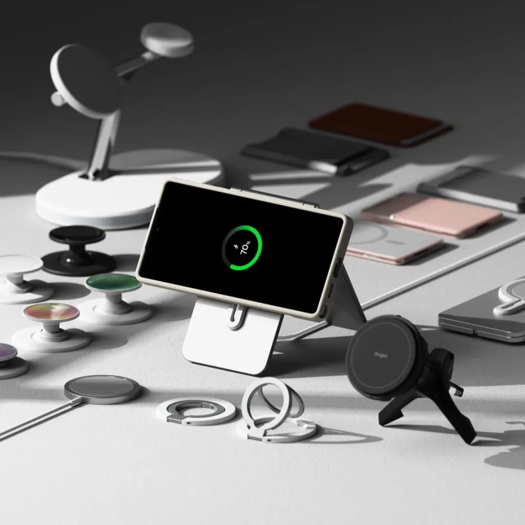 Ringke Magnetisch Siliconen Hoesje OnePlus 9/10 Pro Galaxy S25 Ultra - 1 Pasje - Transparent