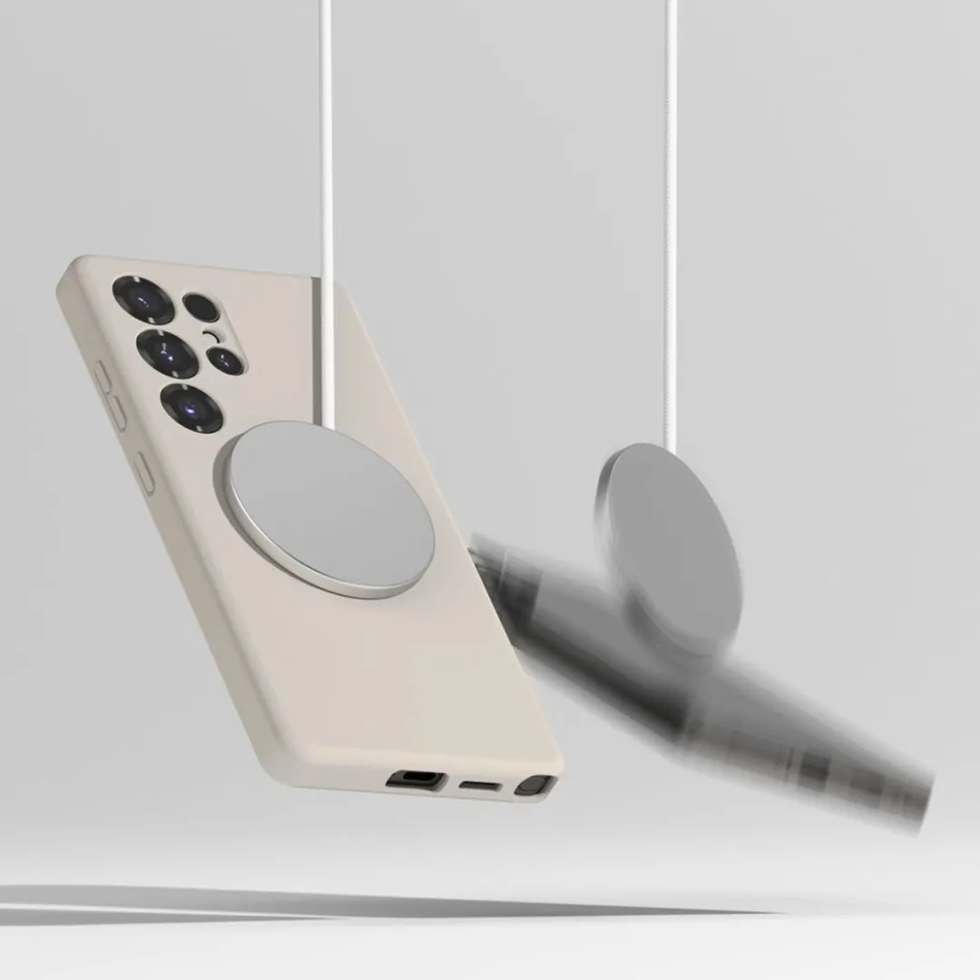 Ringke Magnetisch Siliconen Hoesje OnePlus 9/10 Pro Galaxy S25 Ultra - 1 Pasje - Transparent