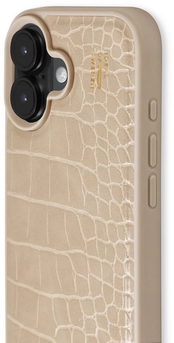 iDeal of Sweden Vegan Leather Case iPhone 16 Warm Beige Croco - IDVLCMS-I2461-456