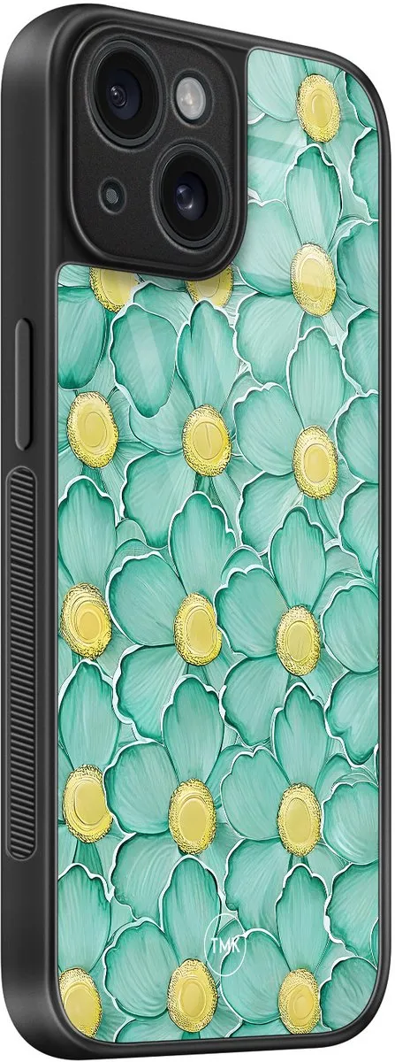 Casevibes iPhone 15 Hoesje Mint Blossom - Groen