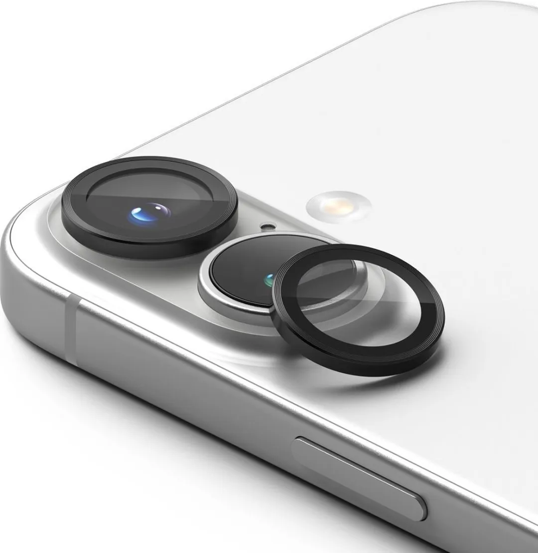 Ringke Frame Glass Camera Protector iPhone 16/16 Plus - 2 Stuks - Zwart