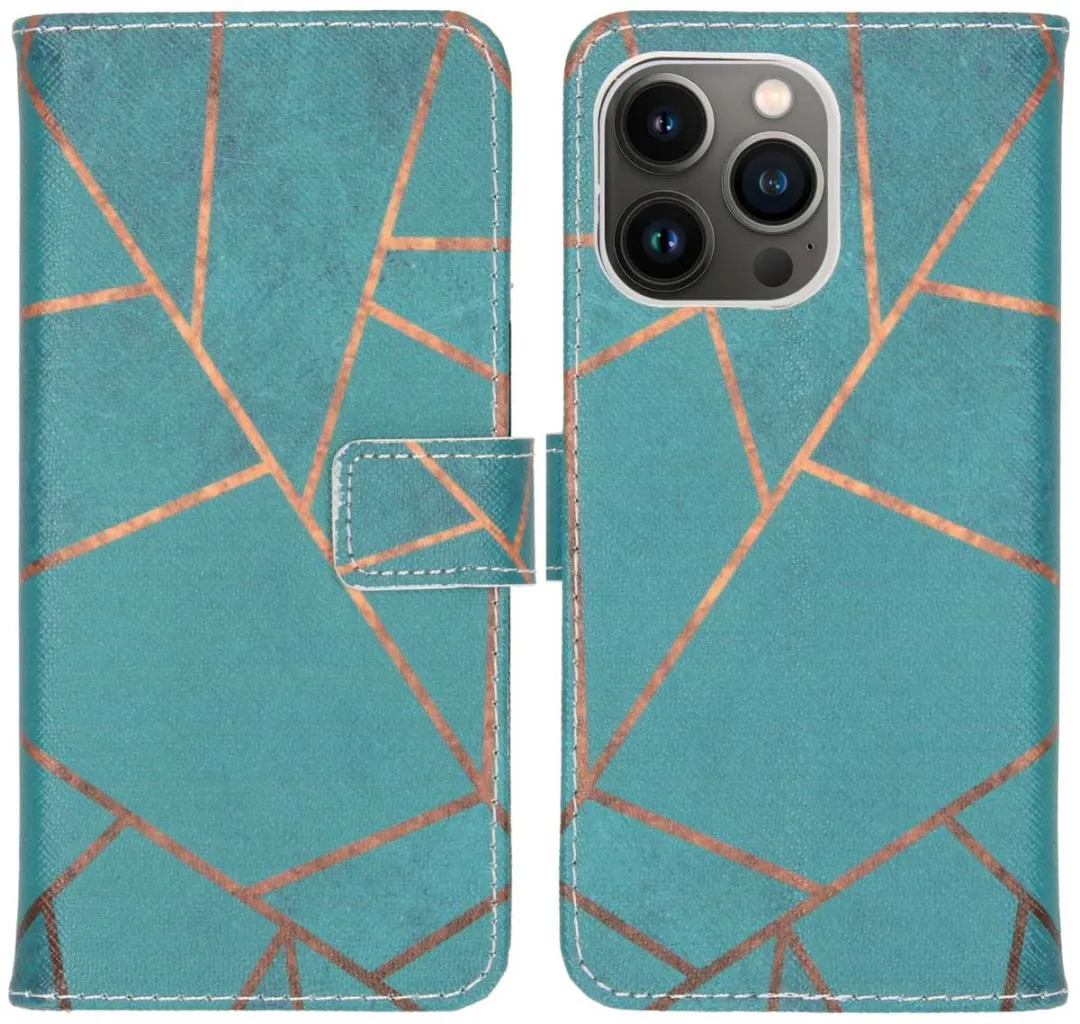 Imoshion Hoesje iPhone 13 Pro Blue Graphic - 2 Pasjes