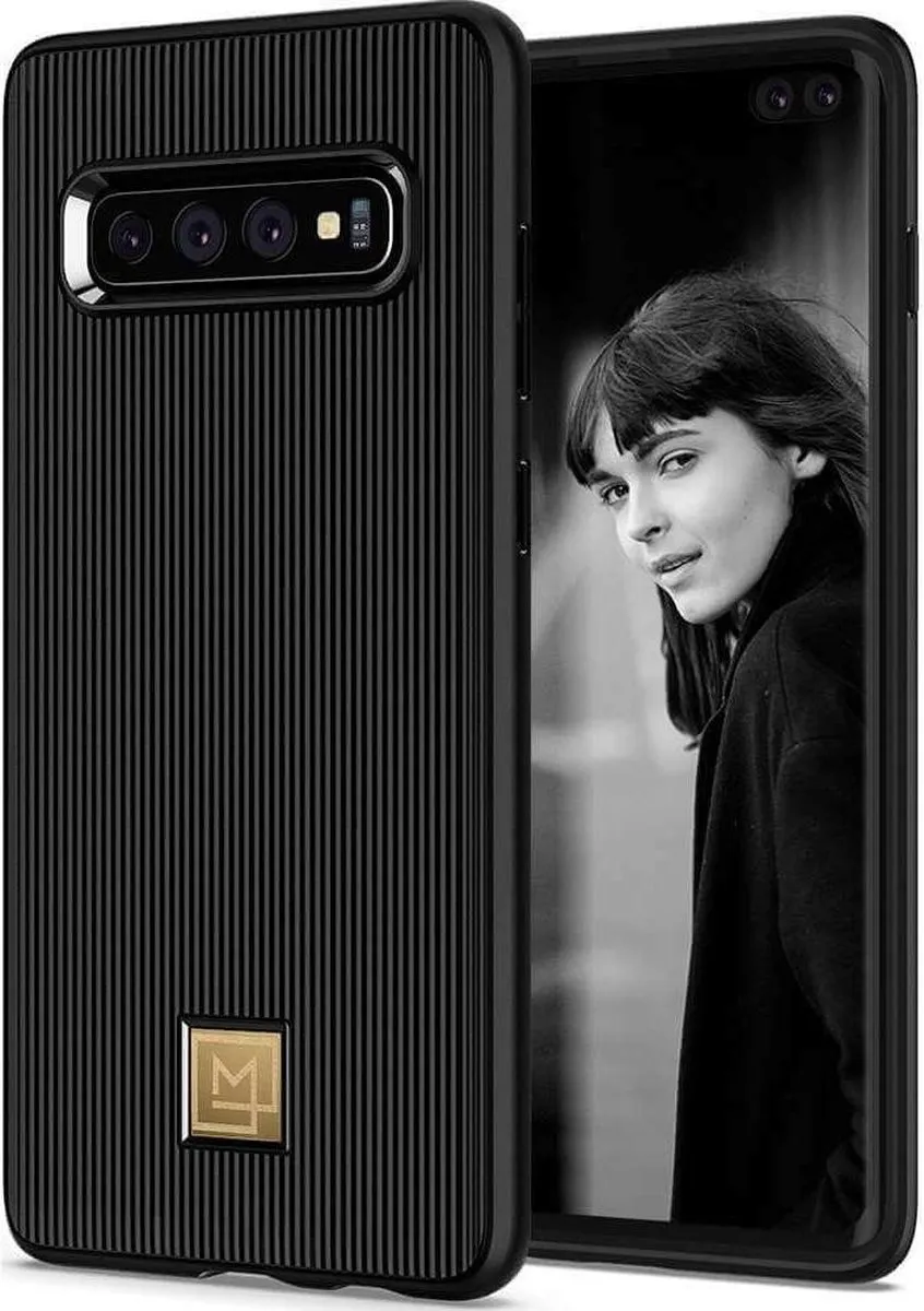 Spigen La Manon Hoesje Samsung Galaxy S10+ - Zwart