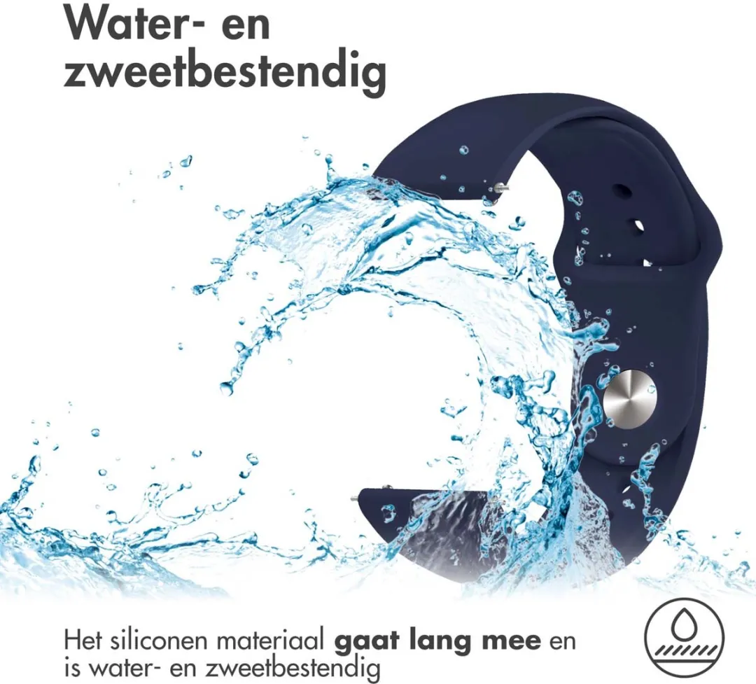 Imoshion Siliconen Sportband 22mm - Donkerblauw
