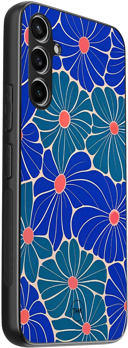 Casevibes Hoesje Samsung Galaxy A54 - Blauw Indigo Bloemen