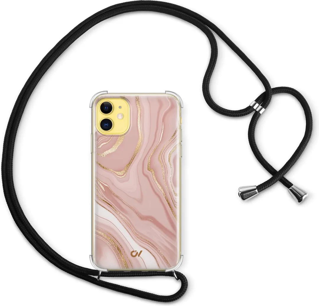 Casevibes Telefoonhoesje iPhone 11 Rose Marble C/11/UV/004