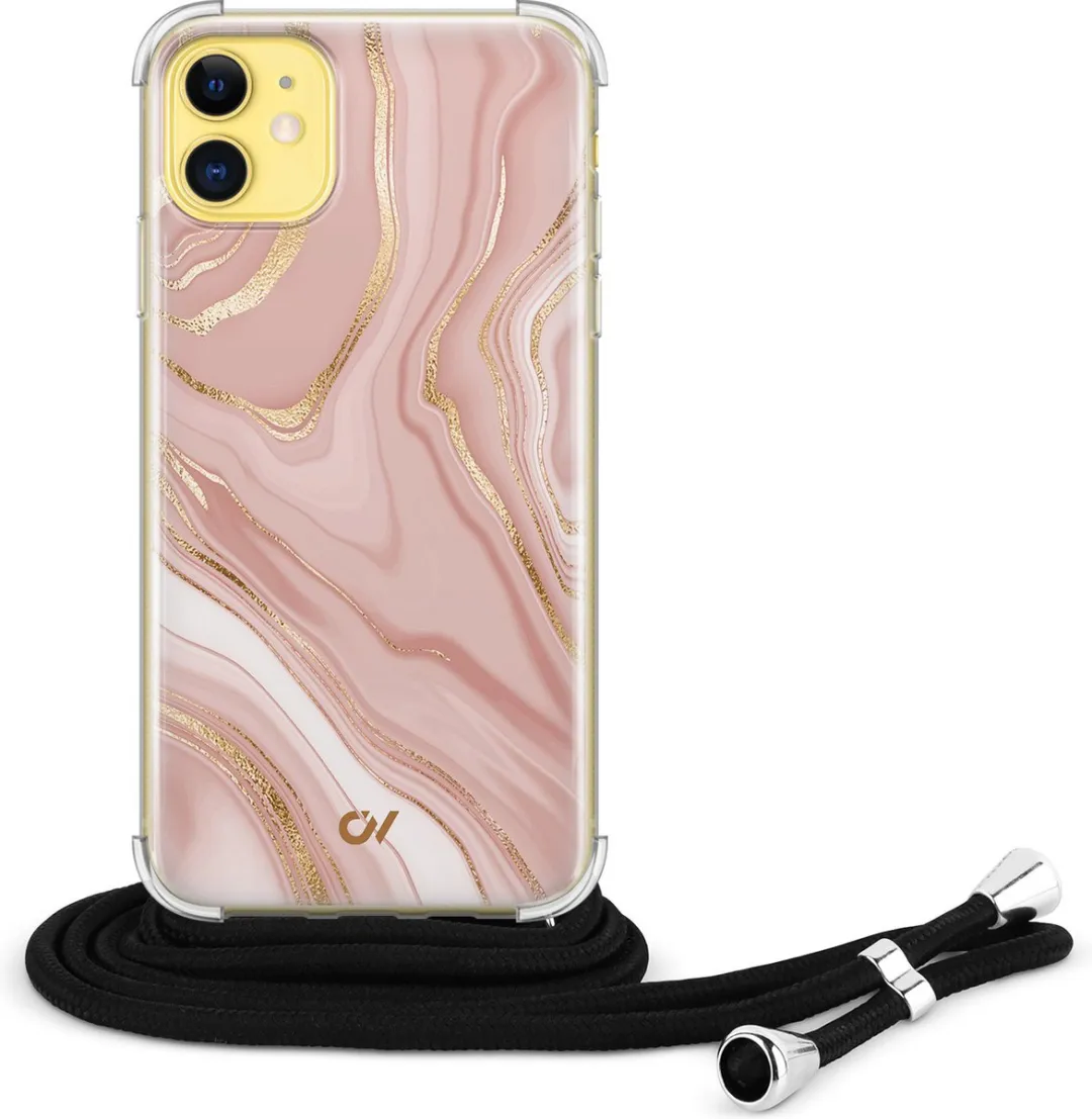 Casevibes Telefoonhoesje iPhone 11 Rose Marble C/11/UV/004