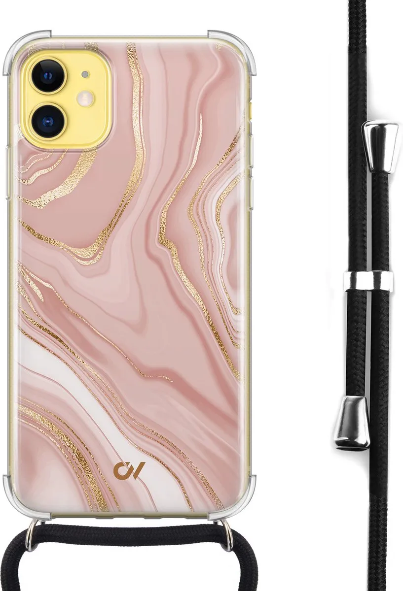 Casevibes Telefoonhoesje iPhone 11 Rose Marble C/11/UV/004