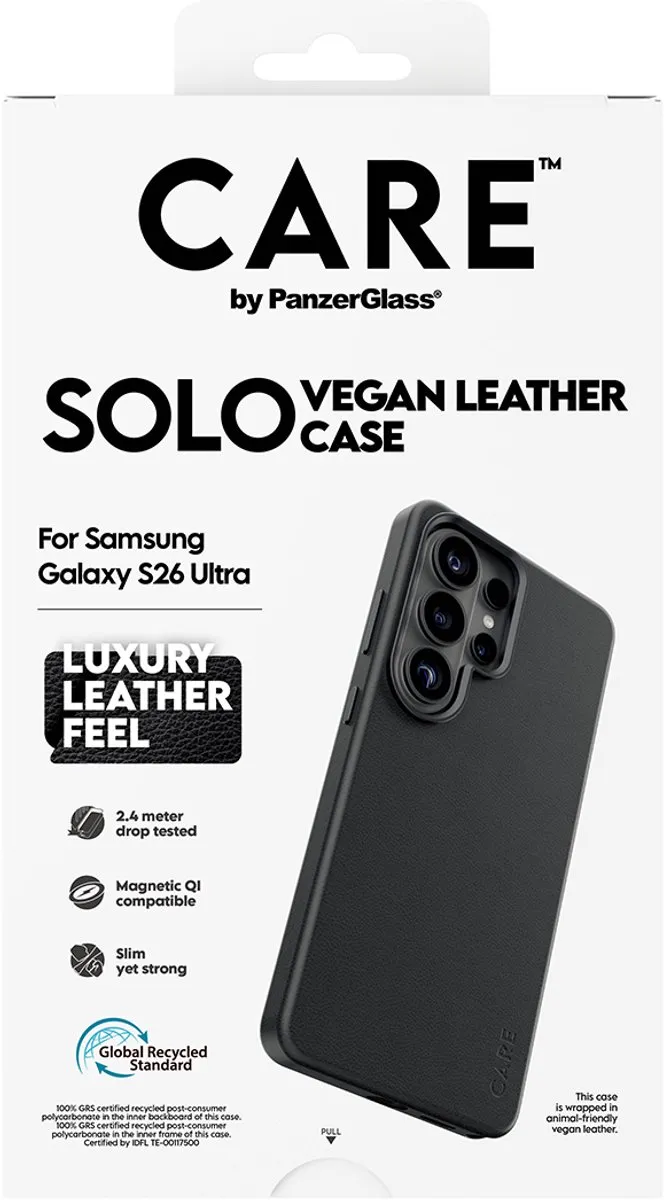 PanzerGlass CARE Solo Case Samsung Galaxy S26 Ultra - Zwart