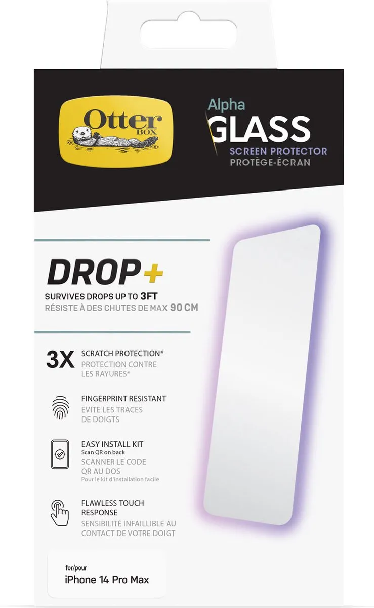 OtterBox Alpha iPhone 14 Pro Max Glas Screenprotector - 2 Stuks - afbeelding 6 van 6