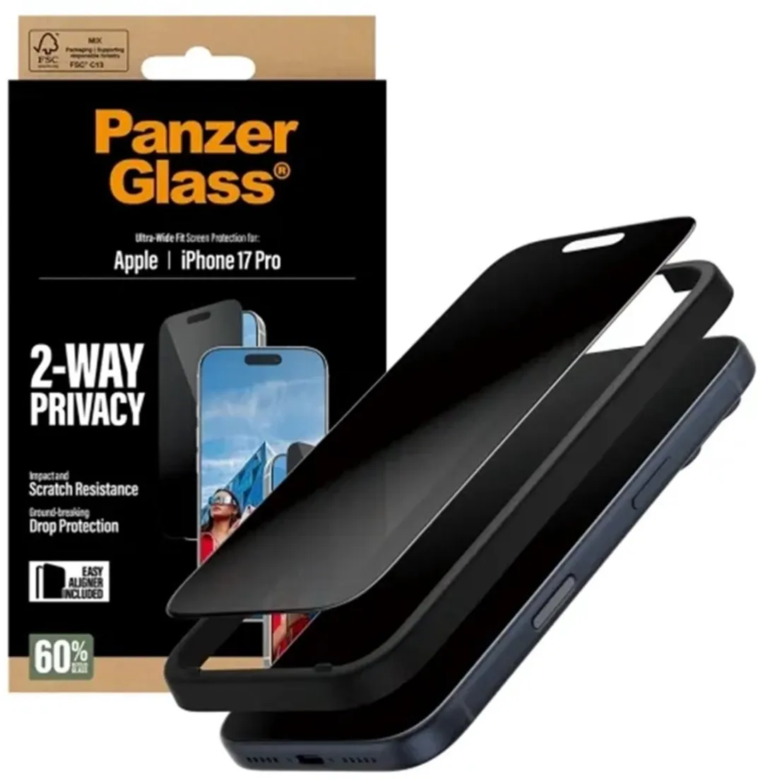 PanzerGlass PG25586 Screenprotector iPhone 17 Pro - Privacy - Zwart